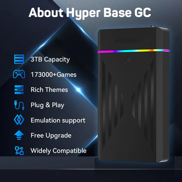 Planet Gates Only GC 3T HDD / us 3TB Portable Gaming HDD LaunchBox/Retrobat/Playnite Retro Game Console with 17300+ AAA/3D/Retro Games for PS4/PS3/PS2/Switch/Wii