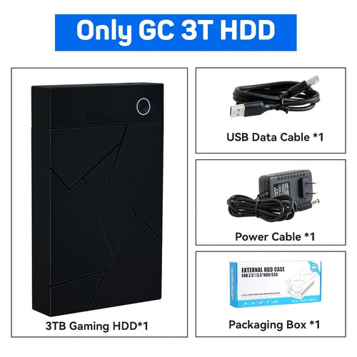 Planet Gates Only GC 3T HDD / us 3TB Portable Gaming HDD LaunchBox/Retrobat/Playnite Retro Game Console with 17300+ AAA/3D/Retro Games for PS4/PS3/PS2/Switch/Wii