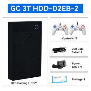 Planet Gates Only GC 3T HDD / us 3TB Portable Gaming HDD LaunchBox/Retrobat/Playnite Retro Game Console with 17300+ AAA/3D/Retro Games for PS4/PS3/PS2/Switch/Wii