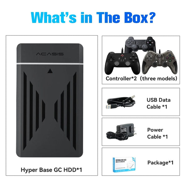 Planet Gates Only GC 3T HDD / us 3TB Portable Gaming HDD LaunchBox/Retrobat/Playnite Retro Game Console with 17300+ AAA/3D/Retro Games for PS4/PS3/PS2/Switch/Wii