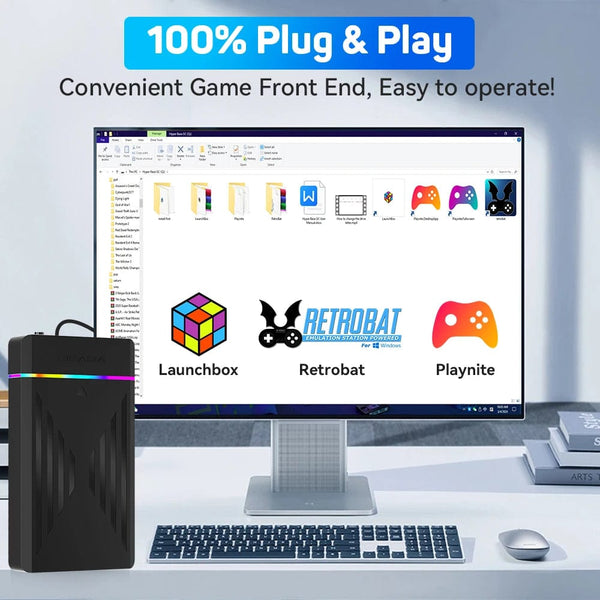 Planet Gates Only GC 3T HDD / us 3TB Portable Gaming HDD LaunchBox/Retrobat/Playnite Retro Game Console with 17300+ AAA/3D/Retro Games for PS4/PS3/PS2/Switch/Wii