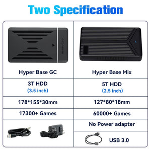 Planet Gates Only GC 3T HDD / us 3TB Portable Gaming HDD LaunchBox/Retrobat/Playnite Retro Game Console with 17300+ AAA/3D/Retro Games for PS4/PS3/PS2/Switch/Wii