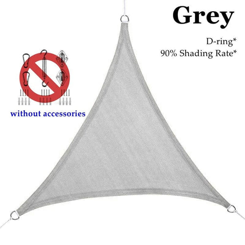 Planet Gates Only Grey Sail / 1mx1mx1m / CHINA Triangle Sunshade Sail Anti-UV HDPE Fabric Garden Plant Cover Gazebo Shading Net Swimming Pool Outdoor Patio Shade Cloth