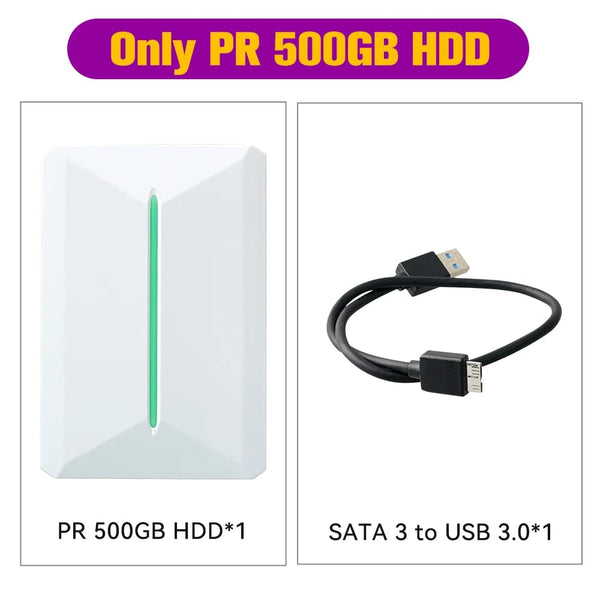 Planet Gates Only PR 500G HDD Retrobat & Playnite Retro Game Console 500GB Gaming HDD for PS3/PS2/Switch/Wii/WiiU for PC/Laptop with 38200+ Retro/AAA/PC Games