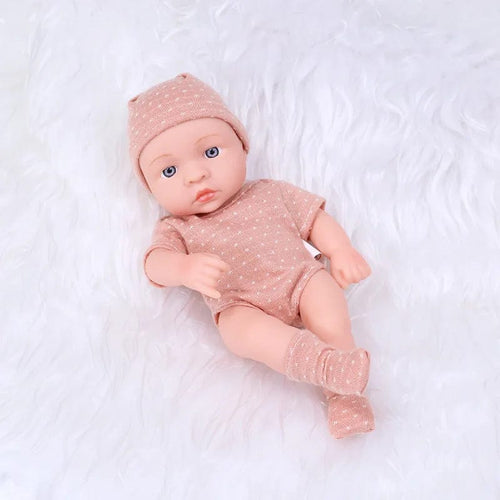 Planet Gates open-pointFL 20CM Reborn Baby Doll Toddler Real Soft Touch Mini Soft and Full Body Silicone Reborn Toddler Doll lifelike Newborn Doll Toys