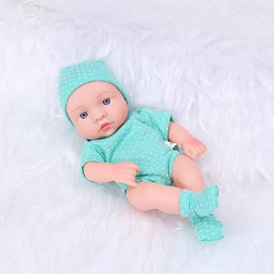 Planet Gates open-pointGN 20CM Reborn Baby Doll Toddler Real Soft Touch Mini Soft and Full Body Silicone Reborn Toddler Doll lifelike Newborn Doll Toys