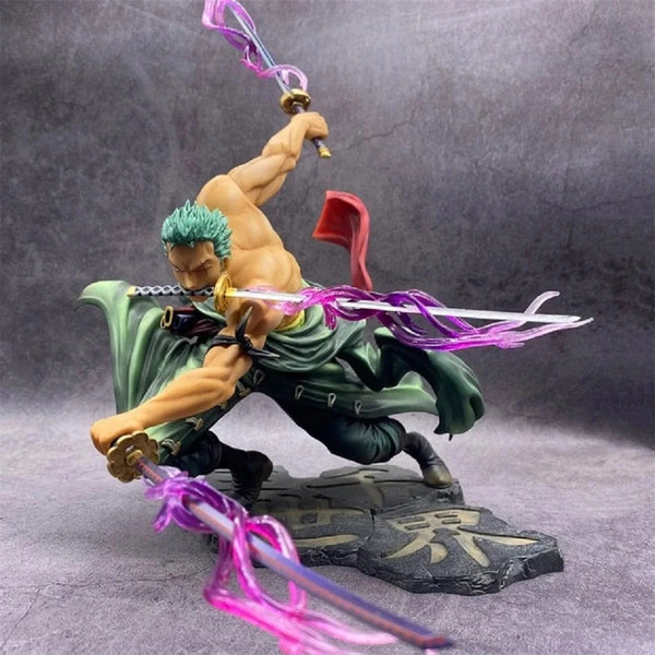 Planet Gates OPP BAG B Hot One Piece 10cm Anime Figure GK Roronoa Zoro Three-blade Sa-maximum Manga Anime Statue Action Figure Collection Model Kid Toy