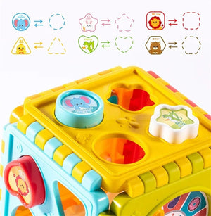 Planet Gates Opp bag Toddler Activity Cube Box Shape Sorting Toys Boys Girls Shape Matching Number Sorter Game Baby Montessori Educational Kid Toys