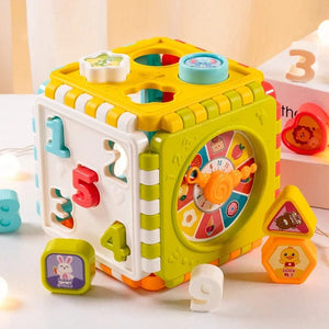 Planet Gates Opp bag Toddler Activity Cube Box Shape Sorting Toys Boys Girls Shape Matching Number Sorter Game Baby Montessori Educational Kid Toys