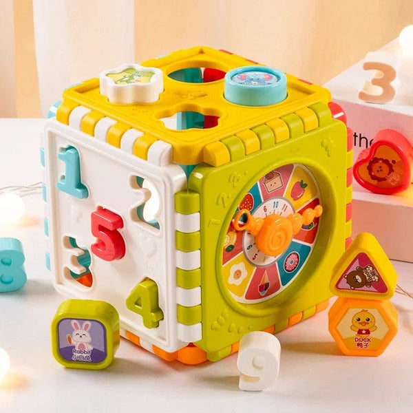 Planet Gates Opp bag Toddler Activity Cube Box Shape Sorting Toys Boys Girls Shape Matching Number Sorter Game Baby Montessori Educational Kid Toys
