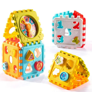 Planet Gates Opp bag Toddler Activity Cube Box Shape Sorting Toys Boys Girls Shape Matching Number Sorter Game Baby Montessori Educational Kid Toys