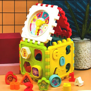 Planet Gates Opp bag Toddler Activity Cube Box Shape Sorting Toys Boys Girls Shape Matching Number Sorter Game Baby Montessori Educational Kid Toys