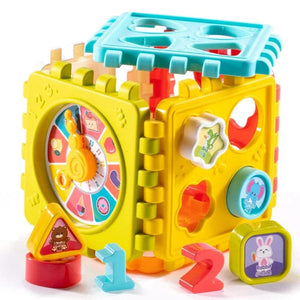 Planet Gates Opp bag Toddler Activity Cube Box Shape Sorting Toys Boys Girls Shape Matching Number Sorter Game Baby Montessori Educational Kid Toys
