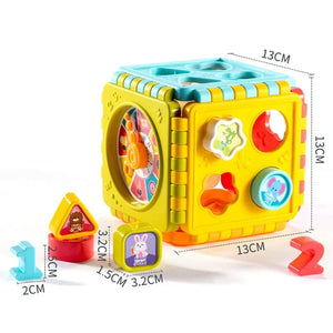 Planet Gates Opp bag Toddler Activity Cube Box Shape Sorting Toys Boys Girls Shape Matching Number Sorter Game Baby Montessori Educational Kid Toys