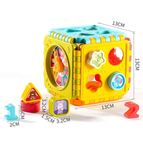 Planet Gates Opp bag Toddler Activity Cube Box Shape Sorting Toys Boys Girls Shape Matching Number Sorter Game Baby Montessori Educational Kid Toys