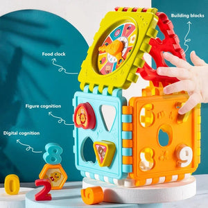 Planet Gates Opp bag Toddler Activity Cube Box Shape Sorting Toys Boys Girls Shape Matching Number Sorter Game Baby Montessori Educational Kid Toys