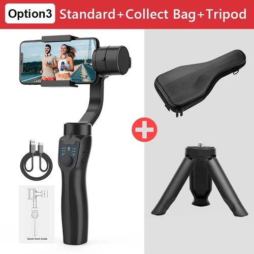 Planet Gates Option3 F8 Handheld 3-Axis Gimbal Phone Holder Anti Shake Video Record Stabilizer for Xiaomi iPhone Cellphone Smartphone