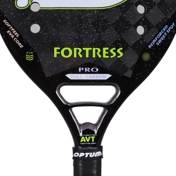 Planet Gates OPTUM FORTRESS 18K Carbon Fiber Rough Surface 14 Holes Beach Tennis Racket With Cover Bag