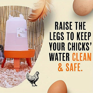 Planet Gates Orange 1 Pack, Chicken Feeder And Waterer Kit, 1L Chick Feeder And 1.5L Chick Waterer Chicken Feeder And Hanging Chicken Waterer Duck Feeder, Quail Feeder, Starter Kit Baby Chicken Feeder And Waterer Set