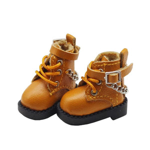 Planet Gates Orange 1 Pair Doll Shoes Lovely Chain Boots New Casual Hand-made Ob11 DOD 1/12 Bjd Doll Shoes Doll Accessories