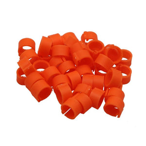 Planet Gates orange 100 Pcs 8mm Inner Diameter 7mm Height Birds Foot Rings 10 Colors Without Text Parrot Pigeon Identification Ring Birds Carriers