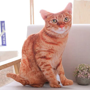 Planet Gates Orange 1pc 50cm Simulation Plush Cat Pillows Soft Stuffed Animals Cushion Sofa Decor Cartoon Plush Toys for Children Kids Gift