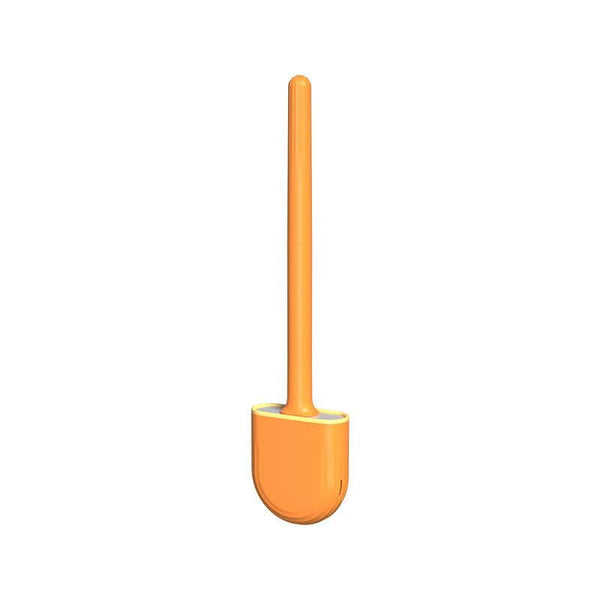 Planet Gates Orange 1pc, Detachable Soft Rubber Toilet Brush With No Dead Angle Cleaning - Easy To Use And Effective