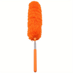 Planet Gates Orange 1pc, Stainless Steel Telescopic Fiber Duster - Efficient Dust Removal And Sweeping With PP Wool - Cleaning Tools And Supplies