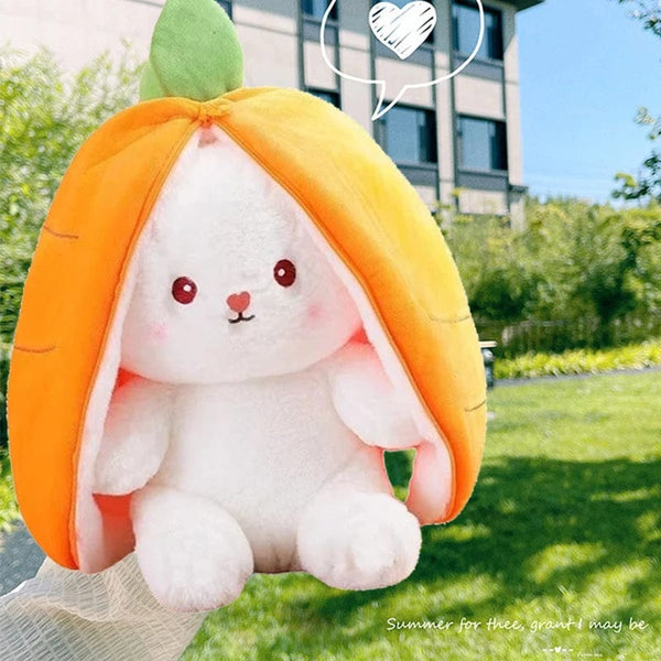 Planet Gates Orange / 25cm 25cm Cosplay Strawberry Carrot Rabbit Plush Toy Stuffed Creative Bag into Fruit Transform Baby Cuddly Bunny Plushie Doll For Kid