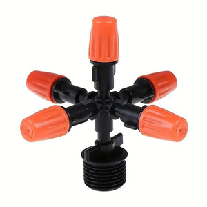 Planet Gates orange 3 pcs 3 Pcs/Pack Five-Head Atomized Nozzle 4-Point-Nozzle Garden Irrigation Flower Watering Greenhouse Agricultural Dust Removal