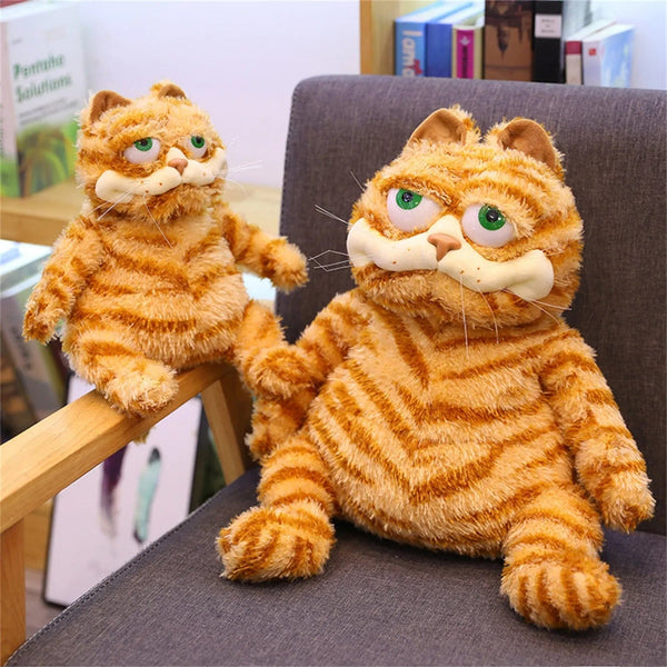 Planet Gates Orange / 30cm Fat Orange Plush Cat Stuffed Animals Toy, Lifelike Yellow Tabby Cat Kitty Toy for Boys and Girls Children Xmas Birthday