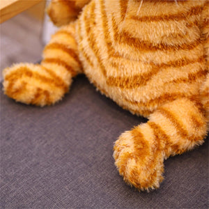 Planet Gates Orange / 30cm Fat Orange Plush Cat Stuffed Animals Toy, Lifelike Yellow Tabby Cat Kitty Toy for Boys and Girls Children Xmas Birthday