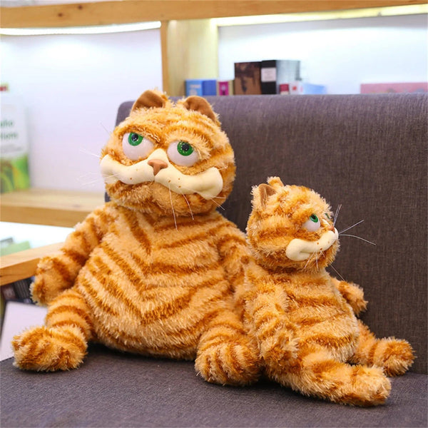 Planet Gates Orange / 30cm Fat Orange Plush Cat Stuffed Animals Toy, Lifelike Yellow Tabby Cat Kitty Toy for Boys and Girls Children Xmas Birthday