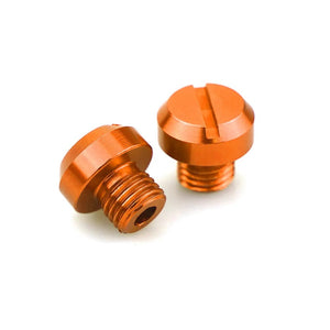Planet Gates Orange 3pcs Orange Motorcycle M10*1.25 CNC Mirrors Hole Plug Screws Cover Caps Thread Adapter Bolts For KTM DUKE RC 125 390 200 250 690