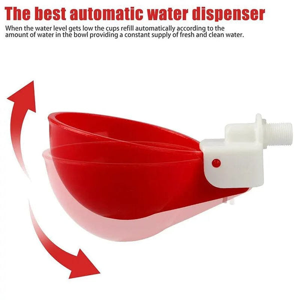 Planet Gates Orange 5 Pcs Chicken Drinker Automatic Poultry Drinker Automatic Chicken Drinkers Bowls For Birds Poultry