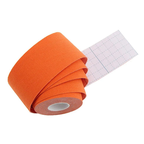 Planet Gates Orange / 5cm X 5Meter Elastic Tape Kinesiology Athletic Recovery Kneepad Sports Safety Muscle Pain Relief Knee Pads Support Gym Fitness Bandage