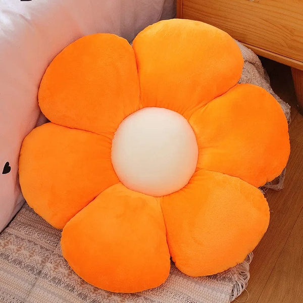 Planet Gates Orange / 65cm 30-65cm Kawaii Colorful Flower Plush Pillow Cushion Soft Sunflower Plant Mat Stuffed Sofa Bed Sleeping Back Cushion Decor Gifts