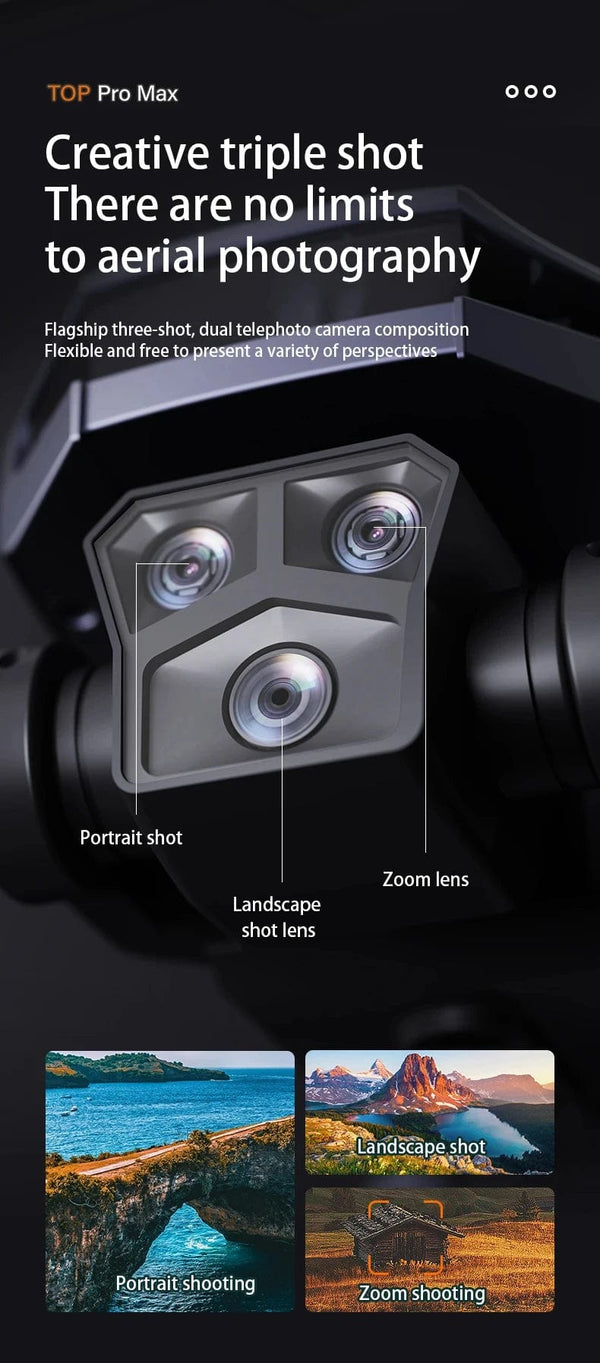 Planet Gates Orange-8K-Bag-2B Xiaomi P18 Drone 8K HD Triple Camera Professional Aerial Photography Optical Flow Positioning Obstacle Avoidance RC Quadcopter