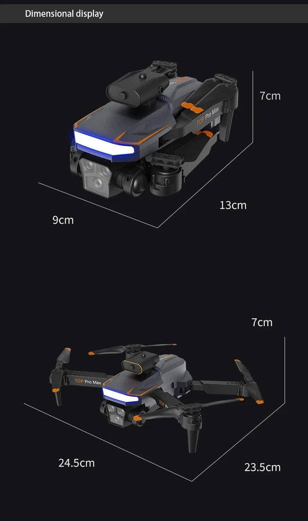 Planet Gates Orange-8K-Bag-2B Xiaomi P18 Drone 8K HD Triple Camera Professional Aerial Photography Optical Flow Positioning Obstacle Avoidance RC Quadcopter