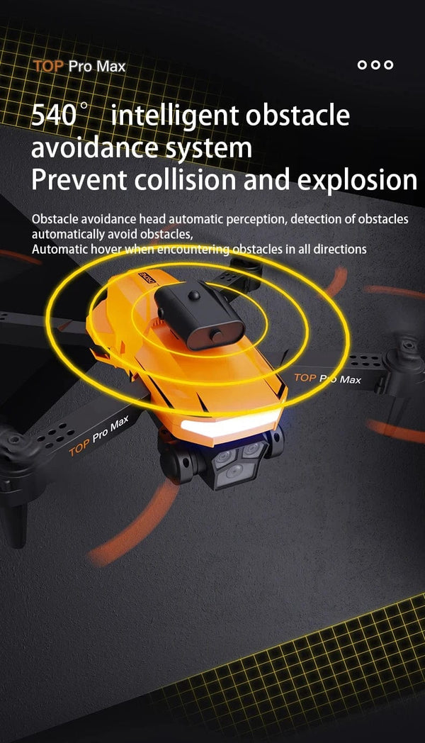 Planet Gates Orange-8K-Bag-2B Xiaomi P18 Drone 8K HD Triple Camera Professional Aerial Photography Optical Flow Positioning Obstacle Avoidance RC Quadcopter