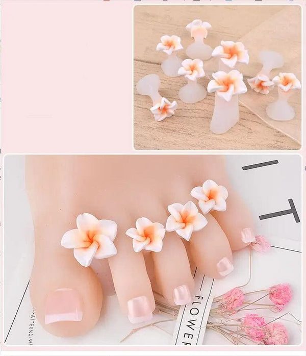 Planet Gates Orange 8Pcs Cute Soft Silicone Toe Separator for Nail Polish, Set of Toe Spacers for Feet Apply Nail Polish During Pedicure