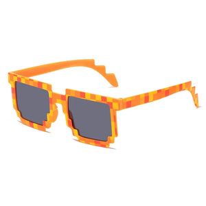 Planet Gates Orange 9 colors Fashion Sunglasses Kids cos play action Game Toy Minecrafter Square Glasses with EVA case   gift  beach toys vacation