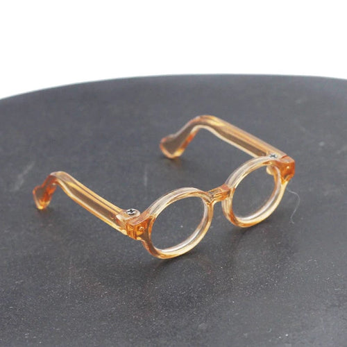 Planet Gates Orange / 9cm 4.5cm 6.5cm 9cm transparent Plastic Glasses For 1/8 1/6 1/3 1/4 bjd,Labubu,MSD SD,Plush EXO Doll sunglasses Free shipping