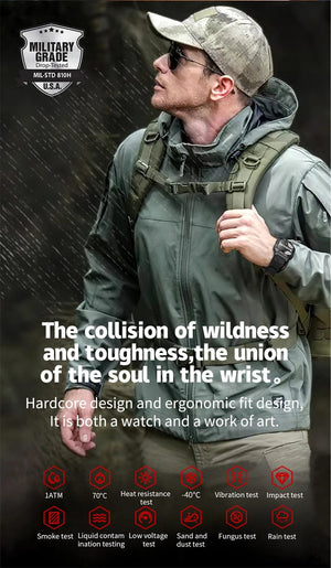 Planet Gates Orange camouflage Outdoor Sports Compass Smart Watch GPS Tracking 650Mah Battery 1ATM Waterproof Voice Assistant Bluetooth Call Smartｗatch for Men