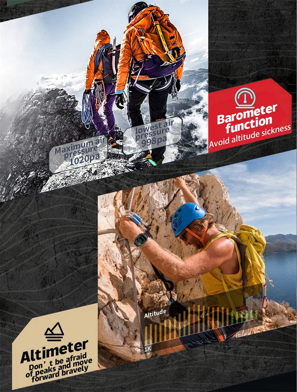 Planet Gates Orange camouflage Outdoor Sports Compass Smart Watch GPS Tracking 650Mah Battery 1ATM Waterproof Voice Assistant Bluetooth Call Smartｗatch for Men