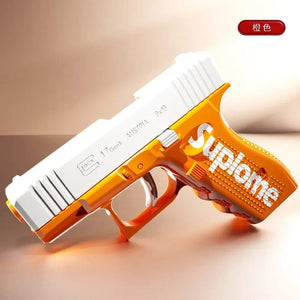 Planet Gates Orange Children's water gun, manual continuous  Ges.m.b.H. water gun, boys and girls playing with bucket cooling toys in summer