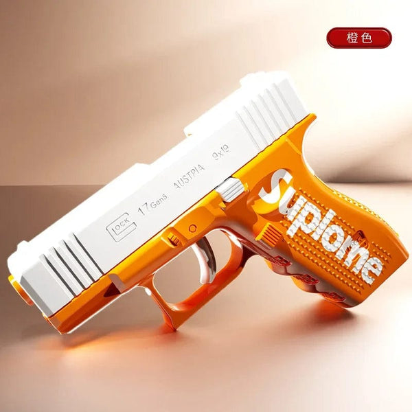 Planet Gates Orange Children's water gun, manual continuous  Ges.m.b.H. water gun, boys and girls playing with bucket cooling toys in summer