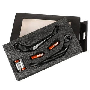 Planet Gates Orange / CHINA 1 pair Motorcycle Universal Imitation carbon fiber metal Handlebar Guard Brake Clutch Levers Protector For Mt 09 2005-2022 ﻿