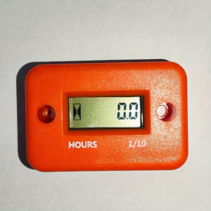 Planet Gates Orange Digital LCD Hour Meter Motor Waterproof Display For Bike Motorcycle ATV Snowmobile Marine Boat Ski Dirt Gas Engine