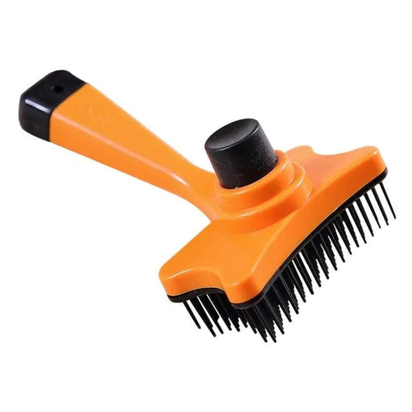 Planet Gates orange Dog Brush Cat Grooming Brush Self Cleaning Static Free Massage Comb Stable Thicker Bristles Pet Supplies To Remove Loose Fur